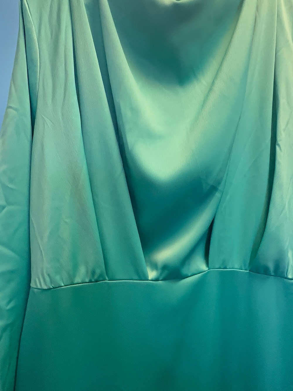 ASOS Teal Long Sleeve Maxi Dress with Cowl Neck - Picture 7 of 7